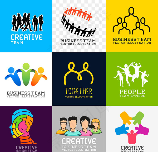 商业团队人物图标,免抠元素