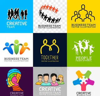 商业团队人物图标,免抠元素