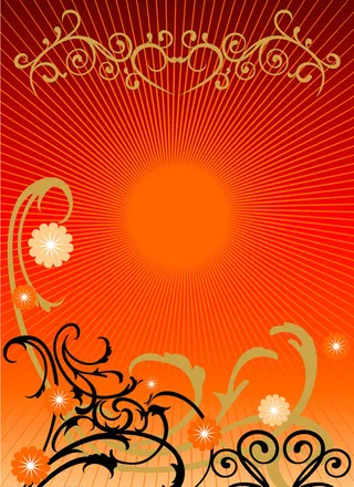 矢量花纹背景,背景元素