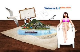 创意比基尼美女