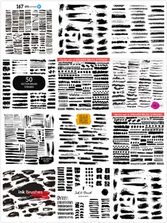 毛笔字笔刷笔触