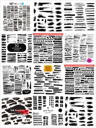 毛笔字笔刷笔触