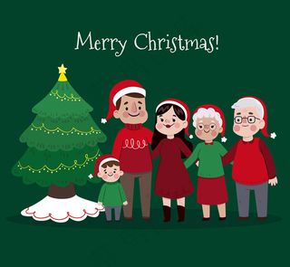 圣诞五口之家