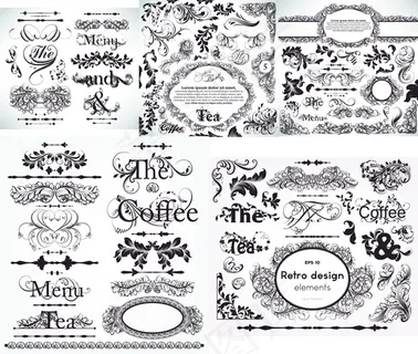 复古装饰花纹花边