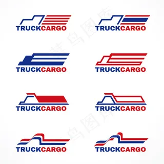 蓝红色卡车标志