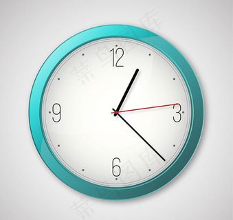 简洁蓝色时钟