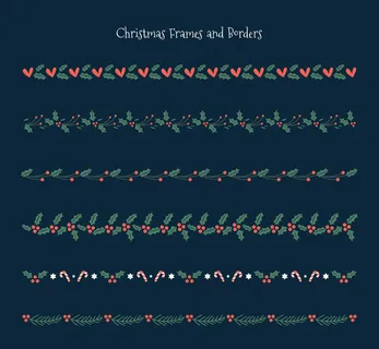 圣诞节花边矢量