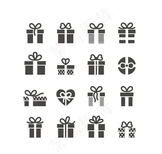 礼物图标矢量,免抠元素