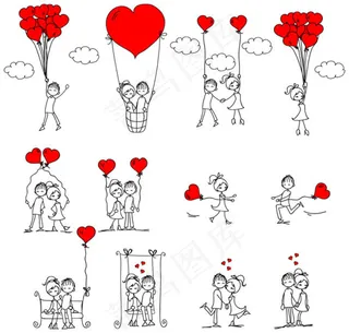 爱情插画