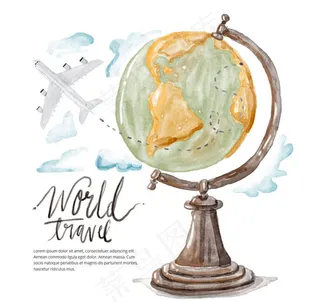 地球仪和飞机