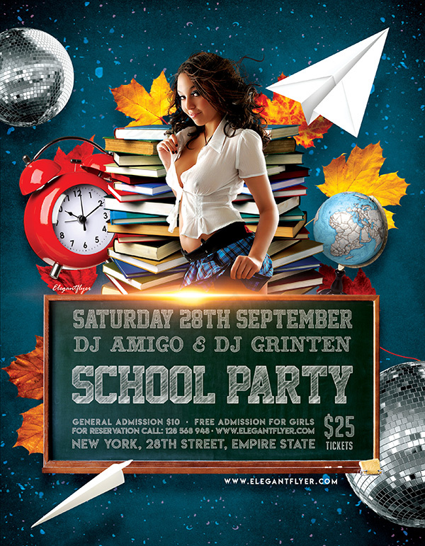 学校派对海报