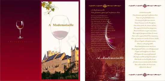 葡萄酒画册cdr矢量模版下载