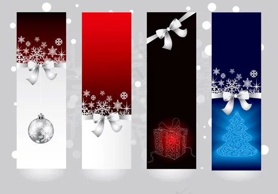 蝴蝶结装饰条幅eps,ai矢量模版下载