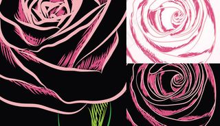 手绘玫瑰花矢量