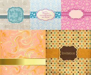 古典底纹邀请函