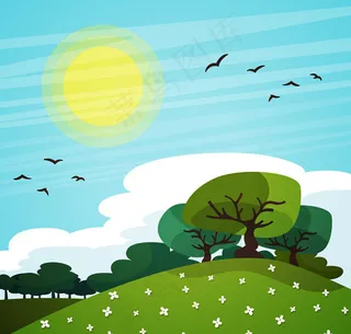 开满鲜花的山坡