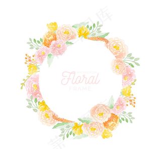 粉色芍药花花环