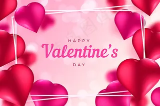 情人节快乐矢量海报