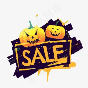 万圣节促销标签