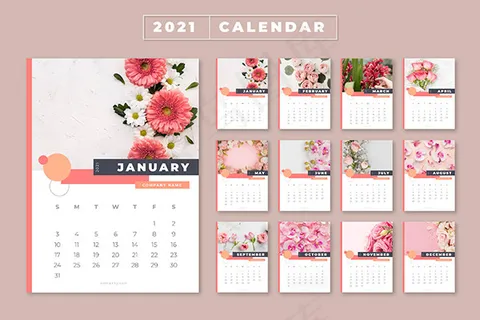 2021鲜花装饰日历 2021鲜花装饰日历
