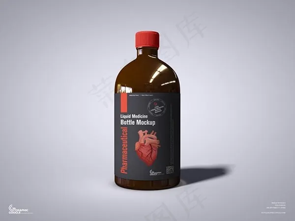 免费药水瓶样机psd模版下载