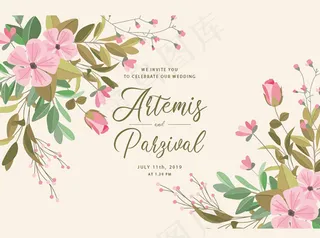 婚礼卡片装饰边框