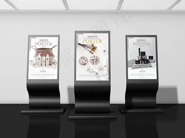 博览会展台海报样机psd模版下载