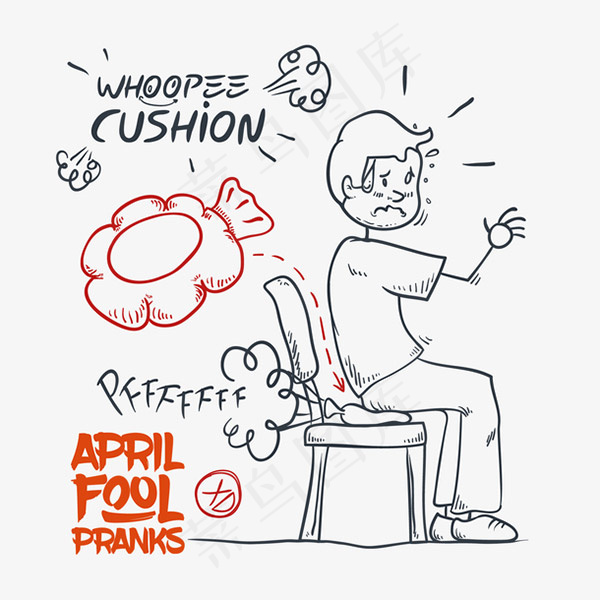 愚人节整蛊插画