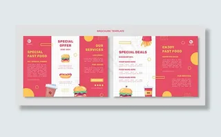 快餐店折页宣传册