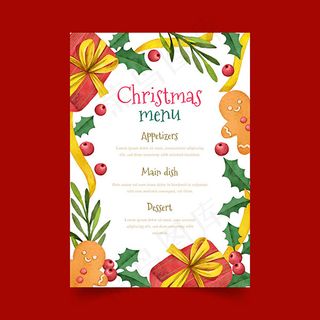 圣诞节手绘菜单