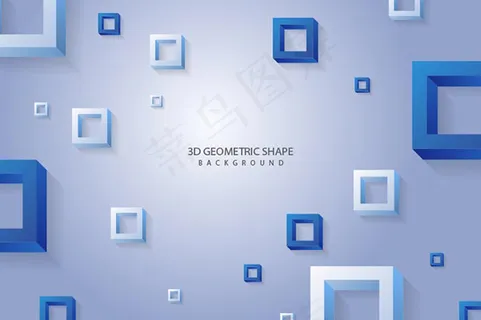 立体方框背景模板