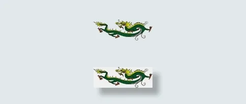 矢量彩色龙纹ai矢量模版下载