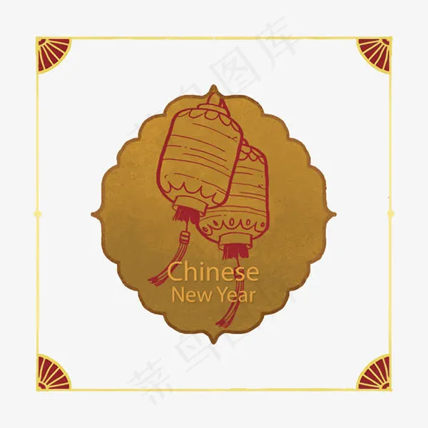 春节装饰元素ai矢量模版下载