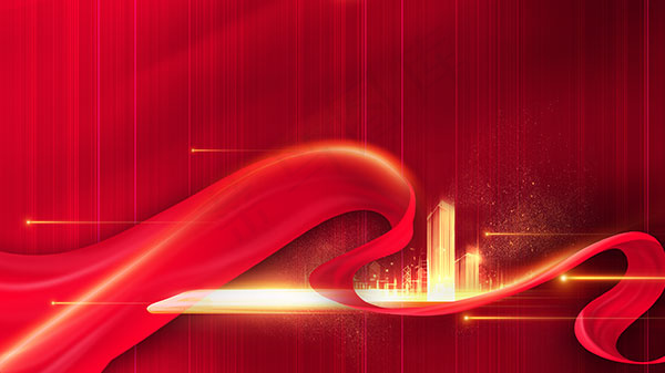 红色底纹光效背景图