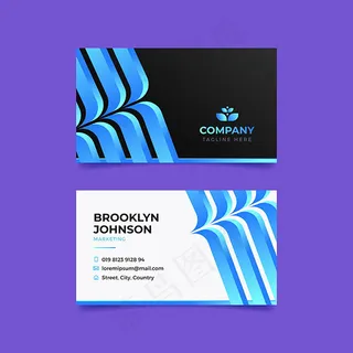 渐变色名片矢量