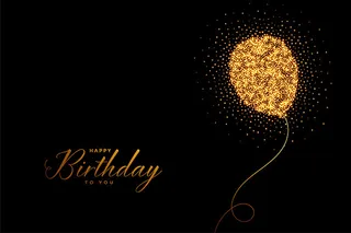 金色气球矢量生日海报