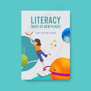 国际扫盲日海报