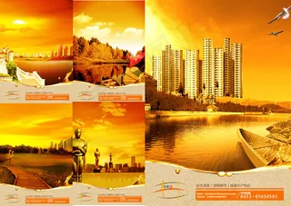 尊贵金色地产海报