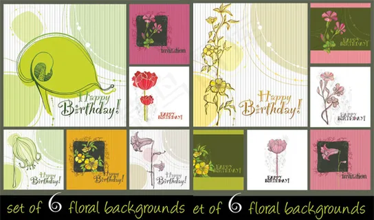 手绘花纹背景,背景元素