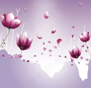 浪漫郁金香背景,背景元素