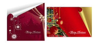 圣诞节卷角矢量