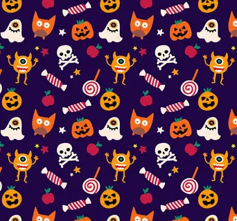 卡通万圣元素背景