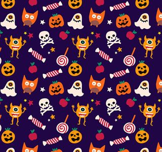 卡通万圣元素背景