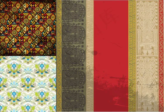 古典花纹背景ai矢量模版下载