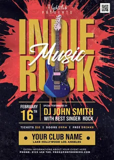 独立摇滚音乐节传单
