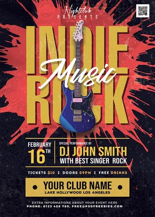 独立摇滚音乐节传单