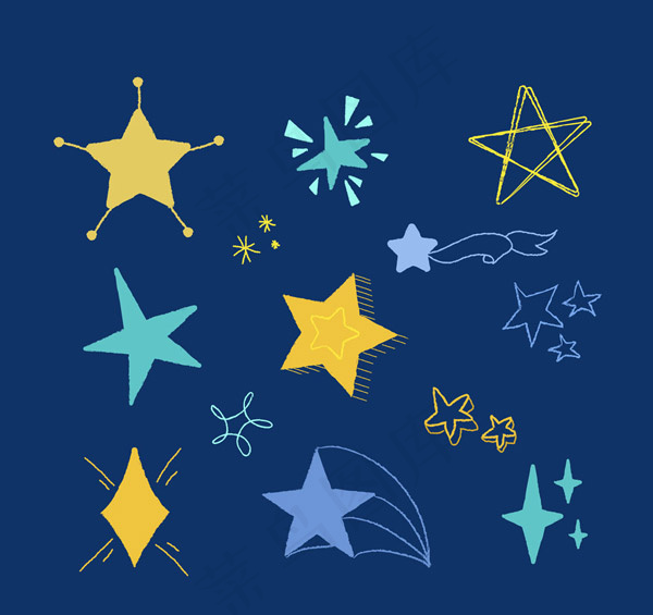 12款彩绘星星