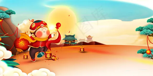 2019猪年背景 2019猪年背景