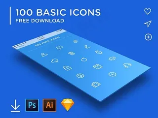 100线性图标,免抠元素