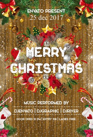 酒吧圣诞节海报